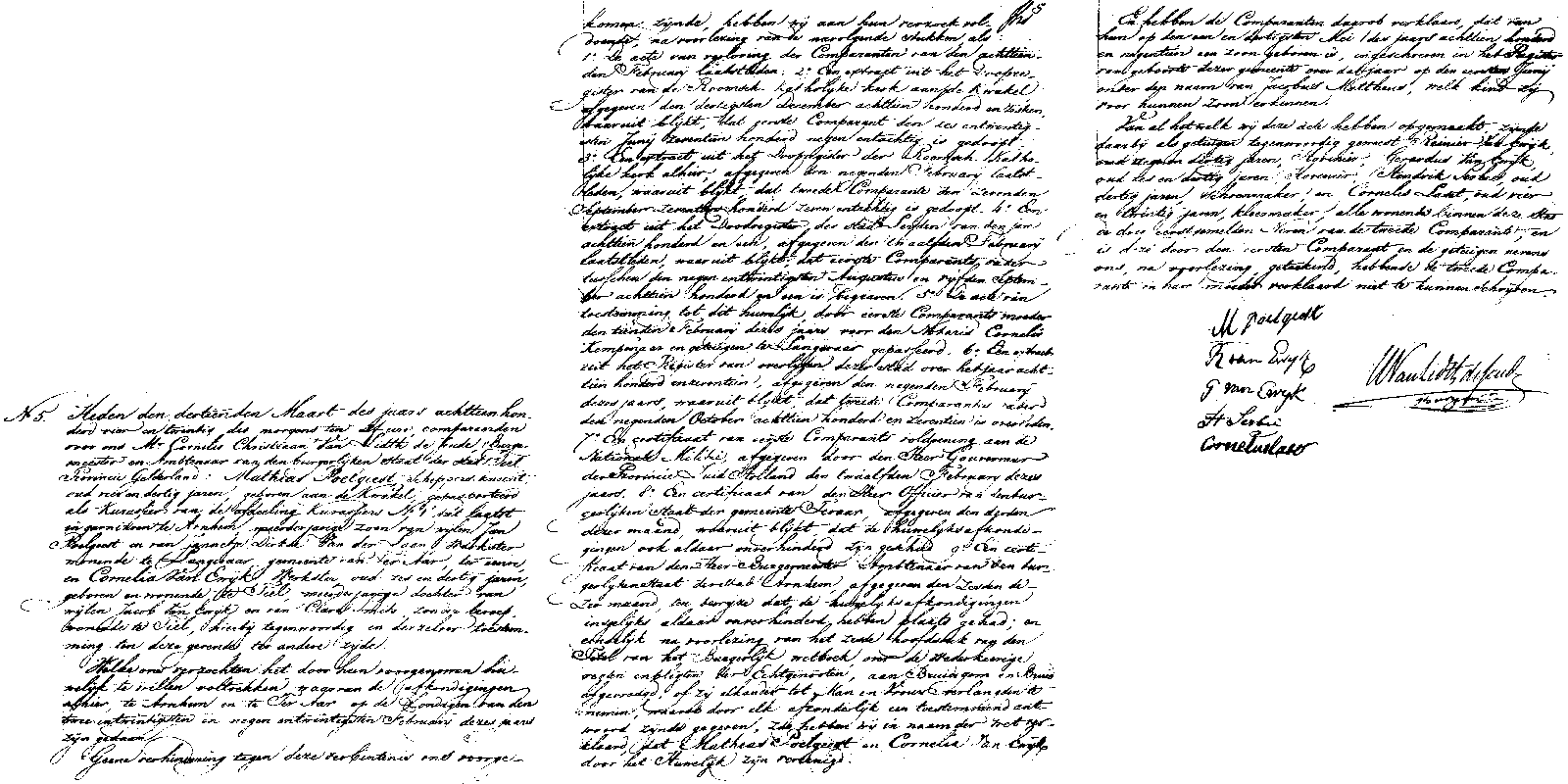 18240313 huw akte 5 Mathias Poelgeest - Cornelia v Ewijk